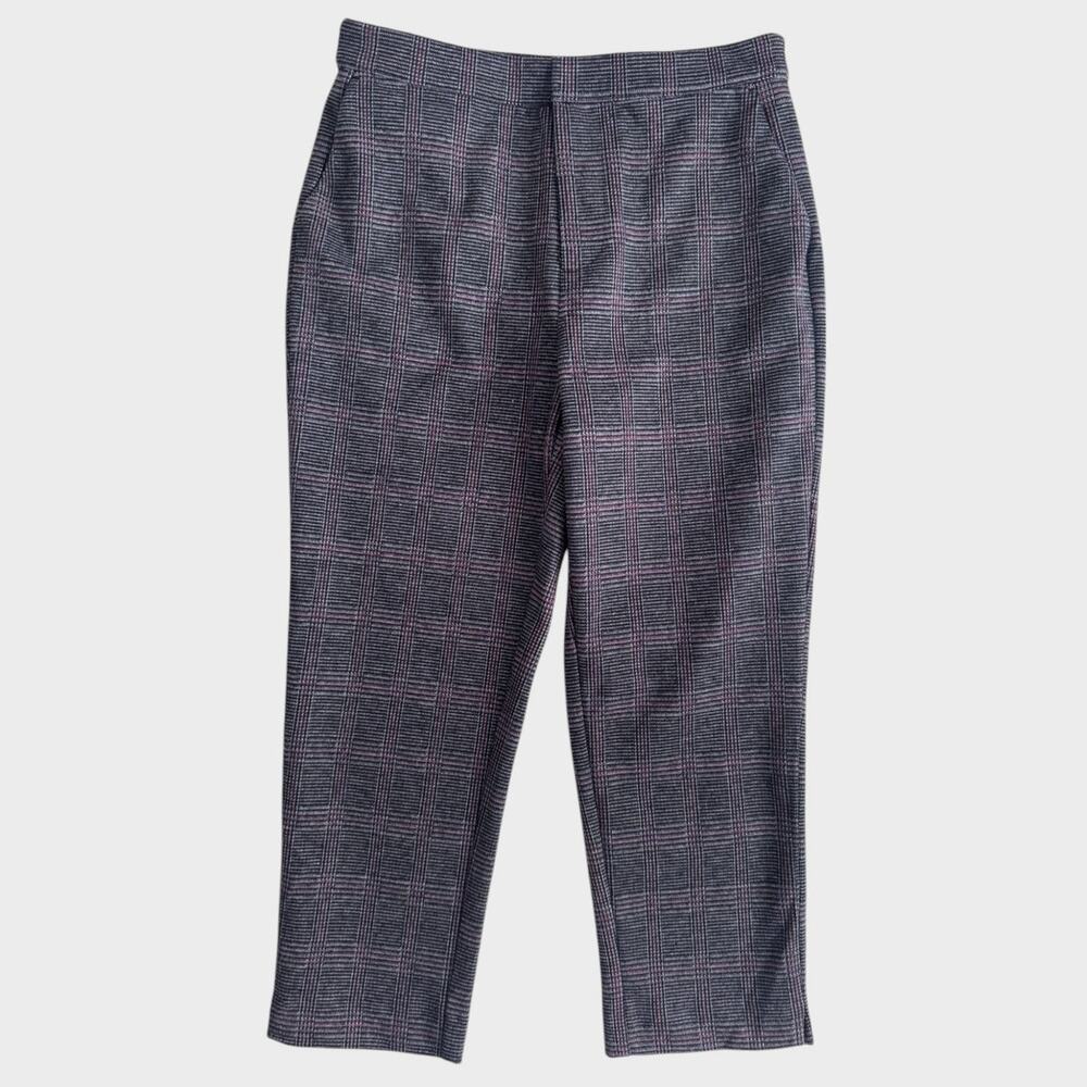 Modcloth Pants Womens 10 Black White Glen Plaid Trouser Workwear Neutral Classic